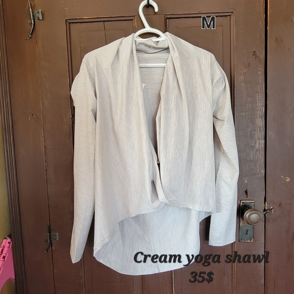 New Zyia Cream yoga shawl - Picture 1 of 2